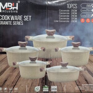 سرویس قابلمه ۱۰ پارچه MBH Exclusive سری Granite